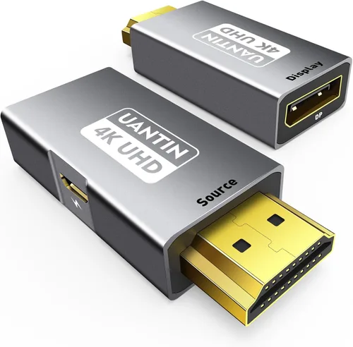 Vista 9 de UANTIN Adaptador HDMI a DisplayPort, 4K @60Hz Uni-Direccional solamente - 1