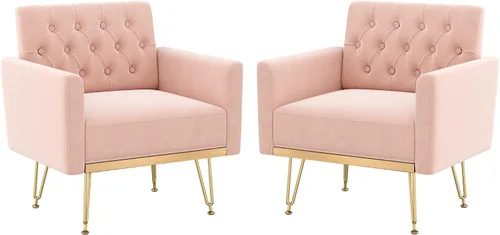Vista 9 de Olela Silla decorativa con brazo para sala de estar, sillón moderno de terciopelo, sofá individual, acogedora silla auxiliar tapizada para lectura