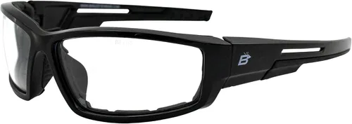 Vista 7 de Gafas de sol Swoop antiniebla acolchadas para motocicleta, marco negro con lente amarilla