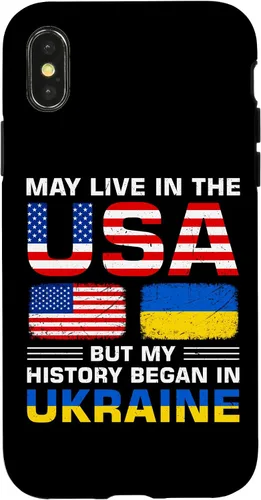 Vista 5 de Ukraine Flag America Flag Ukrainian Roots Case for iPhone 17