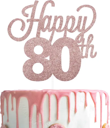 Vista 8 de LINGTEER - Decoración para pastel con texto "Happy Birthday 100", color negro