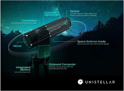 Vista 9 de Telescopio digital unistellar eVscope Equinox
