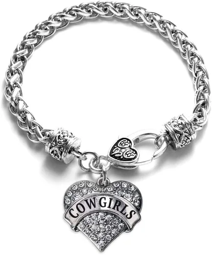 Vista 21 de Inspired Silver - Pulsera de plata con dije de corazón pavé con joyas de circonita cúbica