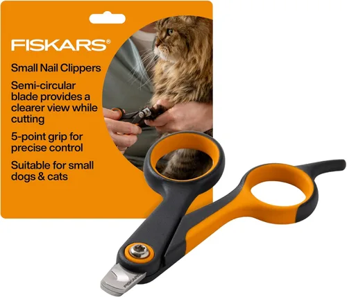 Vista 10 de Fiskars Cortauñas para mascotas, recortadores de uñas pequeños para gatos