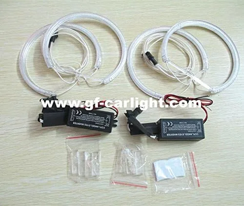 Vista 2 de CCFL Xenon White Halo Anillos Angel Eye Light Kits de faros