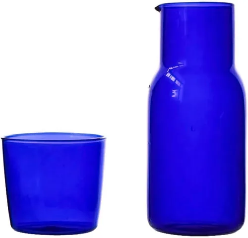 Vista 11 de Juego de jarras de agua de vidrio para mesita de noche con taza, jarra de vidrio con tapa para enjuague bucal para dormitorio, baño, jugo, vino