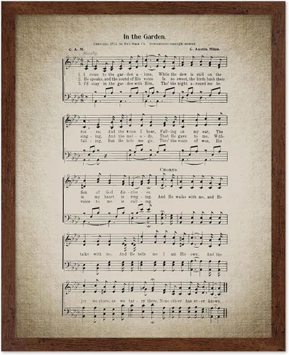 Vista 40 de Poster Master Póster de partitura de música vintage, impresión de himno retro, regalo para músico, amigo, "How Great Thou Art, himno, verso