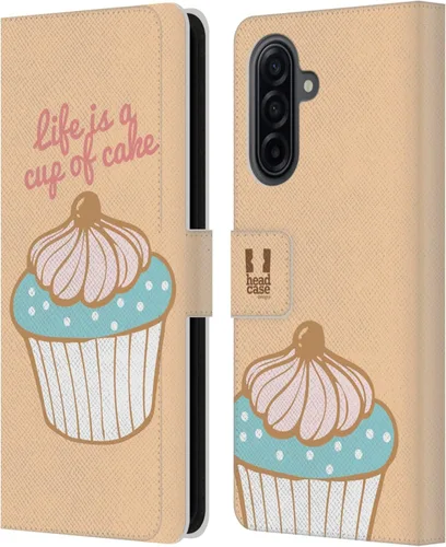 Vista 345 de Head Case Designs Assortment Cupcakes Happiness Leather Wallet Case Compatible with Samsung Galaxy A07 4G Surtido