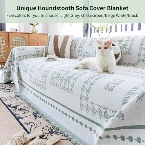Vista 11 de Funda para sofá, funda lavable para sofá para perros, fundas de felpilla para sofá para protector, aptas para mascotas (71"x 71"/Verde/1 unidad)