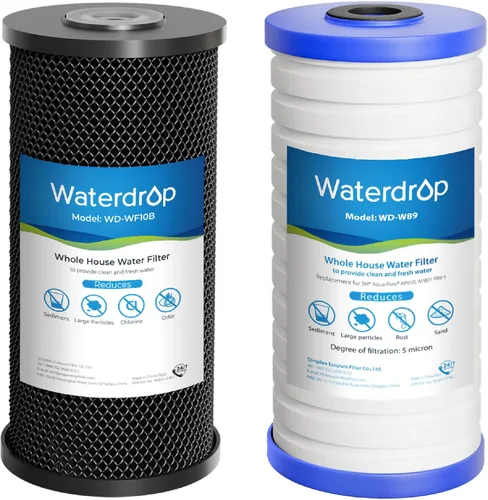 Vista 10 de Waterdrop Filtro de Agua para Toda la Casa, Filtro de Sedimentos Anti-Incrustaciones y de Metales Pesados, Repuesto para GE® FXHTC, GXWH40L
