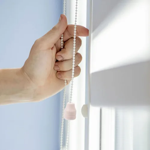 Vista 4 de Angoily Persianas para ventana, 6 unidades, pomos de cordón de plástico, para colgar cuentas, tirones de extremo para cortina del hogar, con cordón