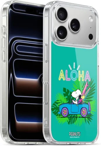 Vista 144 de Head Case Designs Funda de gel suave con licencia oficial de Peanuts Tropical Surf Snoopy Aloha Disco compatible con Apple iPhone 13 Mini Surf