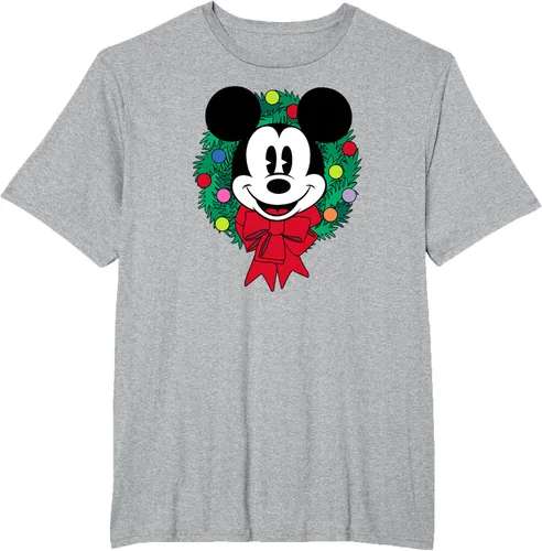Vista 30 de Amazon Essentials Camiseta navideña festiva de Mickey Mouse para hombre, color azul, talla S Blanco