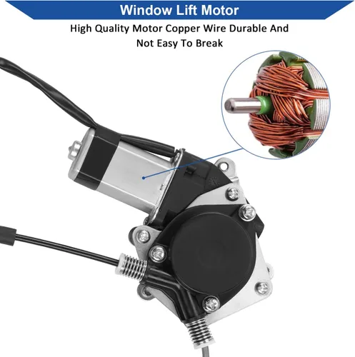 Vista 4 de Obaee 751-713 Regulador de ventana eléctrica trasera derecha del lado del pasajero con motor compatible con Ford Escape 2008 2009 2010 2011 2012