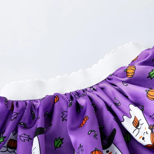 Vista 7 de Traje de falda mameluco de manga corta para niña