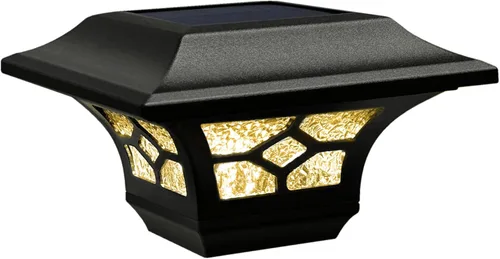 Vista 9 de Classy Caps Kingston - Juego de 8 tapas solares para postes de 2 x 2, 2.5 x 2.5, 3 x 3 pulgadas (negro)