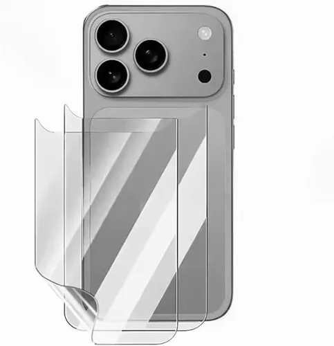 Vista 7 de Epivol Película protectora de pantalla trasera para iPhone 15 Pro Max Película de hidrogel no vidrio Película trasera 15 Pro Max HD
