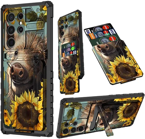 Vista 70 de Funda para Samsung A13 5G, Galaxy A13 5G con tarjetero desmontable atril resistente a prueba de golpes funda protectora para Samsung Galaxy A13 Gato