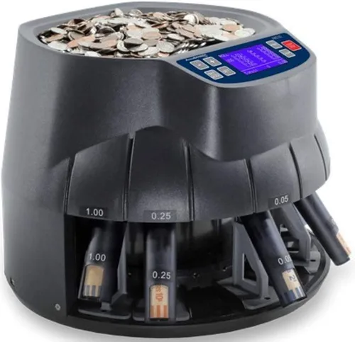 Vista 4 de AccuBANKER AB510 - Máquina clasificadora de monedas y envoltura con panel de control digital e impresora térmica MP10