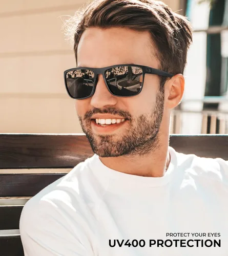 Vista 2 de KALIYADI Gafas de sol polarizadas para hombre, gafas de sol clásicas para conducir, pescar, golf con protección UV400