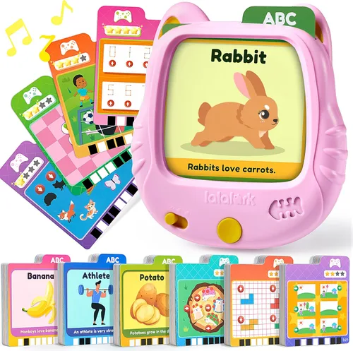 Vista 10 de Tarjetas parlantes educativas lalalark para niños de 3, 4, 5 años, juguetes de aprendizaje para niños con 136 palabras visuales y 64 juegos, juguete