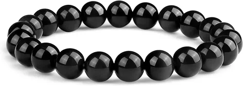 Vista 116 de Crystal Vibe Pulseras de cuentas de 0.315 in para mujeres y hombres, pulseras de cristal con piedras preciosas naturales, tamaño elástico ajustable