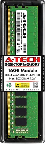 Vista 12 de A-Tech 4GB DDR4 2666 MHz UDIMM PC4-21300 (PC4-2666V) CL19 DIMM Non-ECC Desktop Módulo de memoria RAM