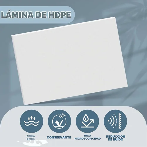 Vista 4 de Sasylvia 1 Pcs 1/2" X 12'' X 16'' Blanco HDPE Hoja de plástico