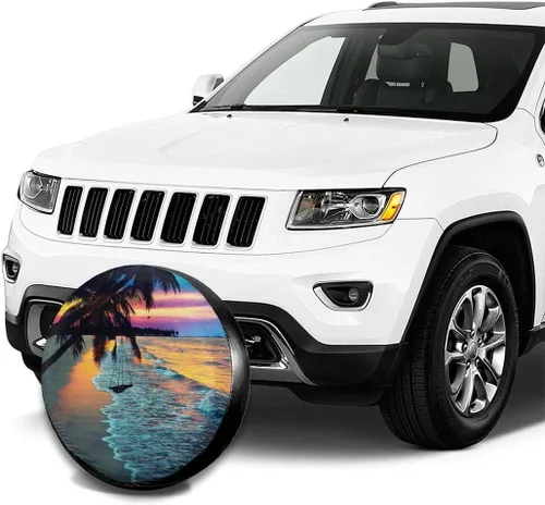 Vista 4 de Coco Beach Sunset - Funda de repuesto para hamaca impermeable con rayos UV, para remolque, RV, SUV de 14 pulgadas