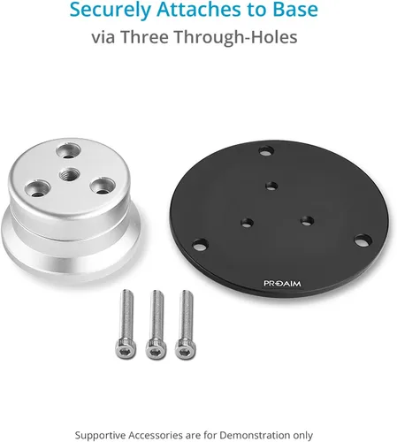 Vista 3 de PROAIM Euro/Elemac Base Industria Adaptador Estándar Placa de Montaje para Cine Dolly, Euro-Basado Bazooka, Elevadores de Altura, Plataformas