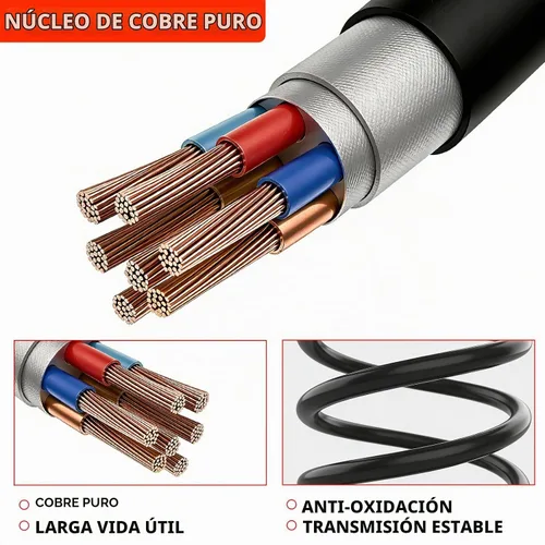 Vista 6 de Cable divisor RCA, 3 RCA macho macho a 6 RCA hembra Divisor de enchufe Audio Video Av Cable adaptador de video compuesto adaptador adaptador