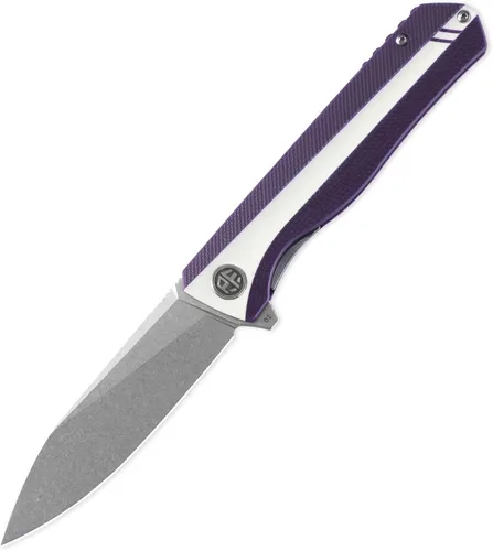 Vista 13 de Petrified fish Mango G10 Hoja de acero D2 2CR13 rodamiento de bolas plegable cuchillo de bolsillo con tapa abatible para acampar, caza, uso diario