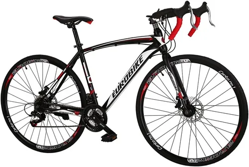 Vista 2 de EUROBIKE Bicicleta de carretera 700C Ruedas 19.3 in Marco para hombres y mujeres Bicicleta de carreras
