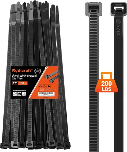 Vista 14 de Rythcraft Bridas para cables de 12 pulgadas, resistentes, dientes