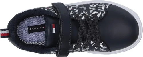 Vista 5 de Tommy Hilfiger Unisex-Niño Niños Th Iconic Court Logo Ps Sneaker