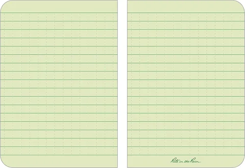 Vista 9 de Rite in the Rain Cuaderno de bolsillo de cubierta suave resistente a la intemperie, 3.5 x 5 pulgadas, cubierta verde, patrón universal (No. 954)