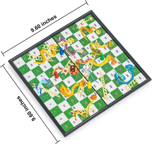 Vista 3 de Juego de mesa magnético de serpientes y escaleras - 9.6 pulgadas