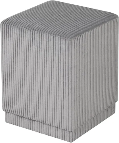 Vista 10 de Joveco Taburete otomano cuadrado tapizado de terciopelo, taburete de maquillaje para dormitorio, sala de estar (terciopelo blanco crema)