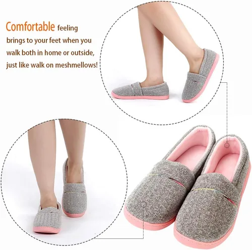 Vista 4 de Urbancolor Pantuflas de interior lavables con espalda cerrada para mujer, antideslizantes, transpirables, para el hogar