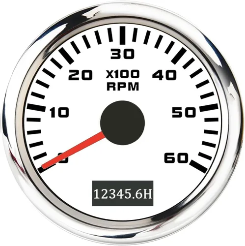 Vista 11 de ELING 52mm Generador 3000RPM Tacómetro con medidor de horas 12V 24V con retroiluminación roja