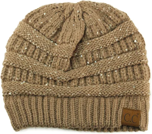 Vista 80 de CC Classic Winter Fall Trendy Chunky Stretchy Cable Knit Beanie Hat 2 tonos púrpura/azul marino