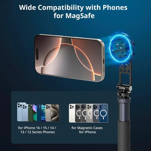 Vista 2 de SMALLRIG 5156 - Soporte magnético de metal para teléfono con zapata fría