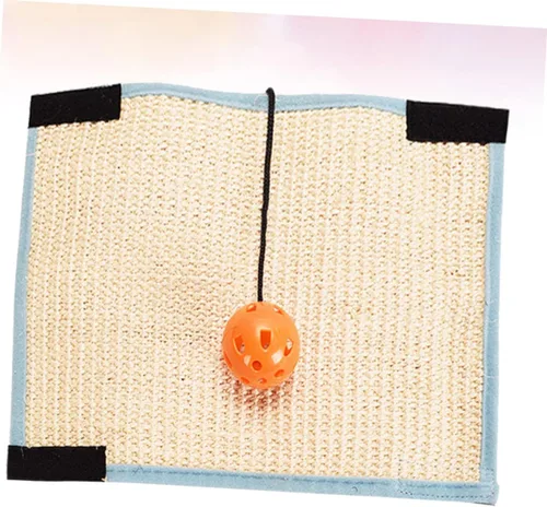 Vista 9 de POPETPOP Práctico gato Rascador Pad juguete sisal bola redonda decoración muebles sofá mesa protector Mat para gatos