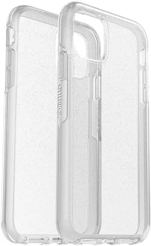 Vista 6 de OtterBox Symmetry Clear Series - Funda para el iPhone 11, diseño de estrellas (color plateado y transparente)