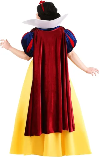 Vista 7 de Disney - Disfraz de princesa de cuento de hadas para mujer, talla grande, color blanco nieve, disfraz oficial de Halloween