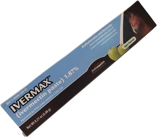 Vista 6 de Ivermax - Desparasitante de pasta equina de ivermectina con sabor a manzana, paquete de 2