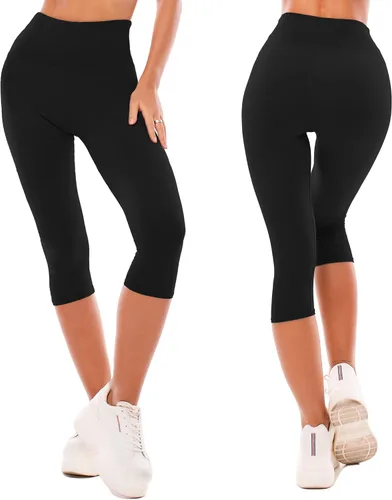 Vista 2 de SINOPHANT - Leggings de tiro alto para mujer, pantalones de yoga suaves, cortos y largos para entrenamiento atlético