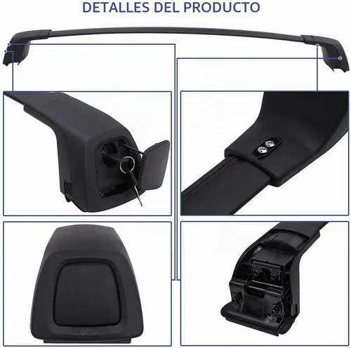 Vista 5 de Barras Transversales de Techo Actualizadas Compatibles con Volvo XC40 2018-2025, Barras Cruzadas Cerrables para Equipaje, Accesorios para Carga