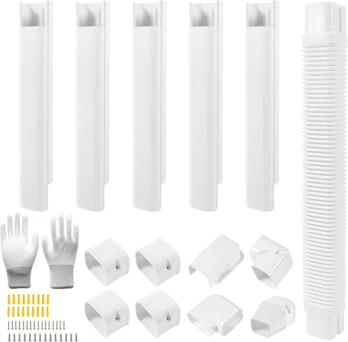 Vista 8 de LyPrem 3,0 m Mini juego de fundas para línea dividida 7,6 cm Kit de fundas de línea PVC para aire acondicionado mini dividido y central & Bomba