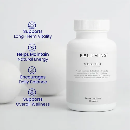 Vista 5 de Relumins Suplemento Age Defense NAD+ con NADH, CoQ10, glutatión, resveratrol, fisetina, curcumina y EGCG - Suplemento de apoyo antioxidante - 60